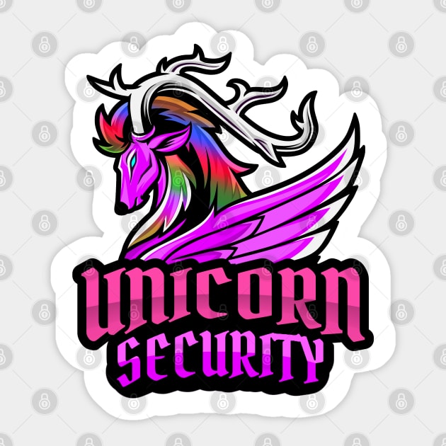 Unicorn Security Sticker by Shawnsonart